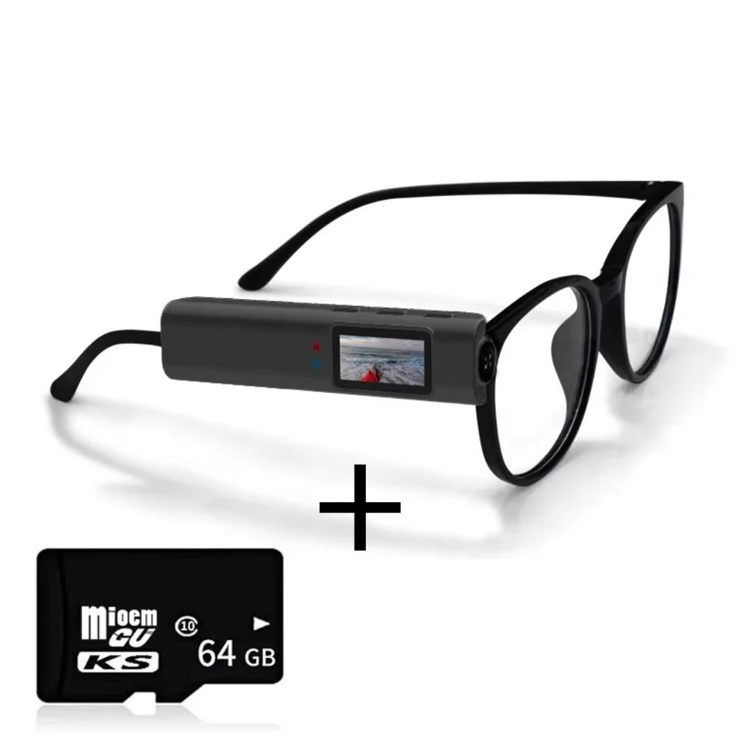 Mini Caméra 2,7K avec Vue à la Première Personne pour Loupe et Lunettes Correctrices
