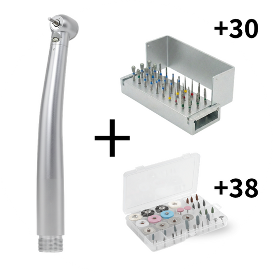 Kit Dentaire Complet : Pièce à Main + Polissage 38 pcs + 30 Fraises Diamant