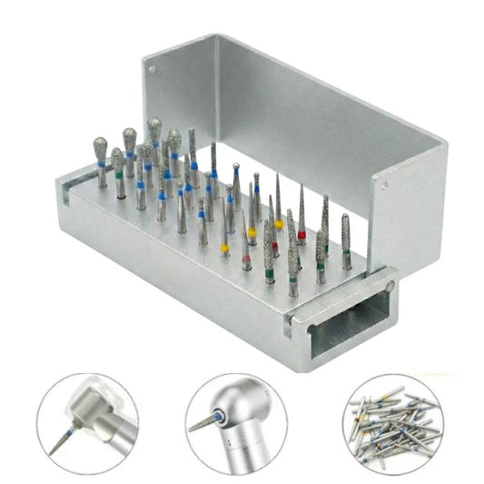 Fraiseurs en aluminium autoclavables pour 30 fraises pour turbine à grande vitesse