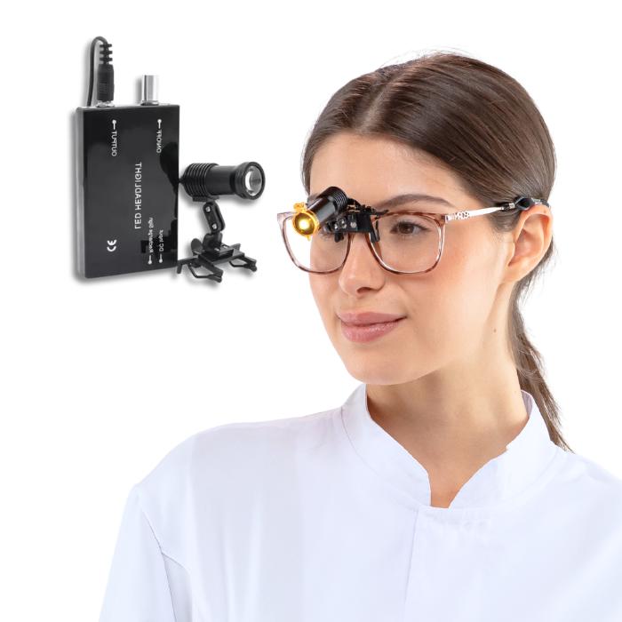 Lampe Frontale X1 - Support pour Utilisation avec Loupes et Lunettes de Vue