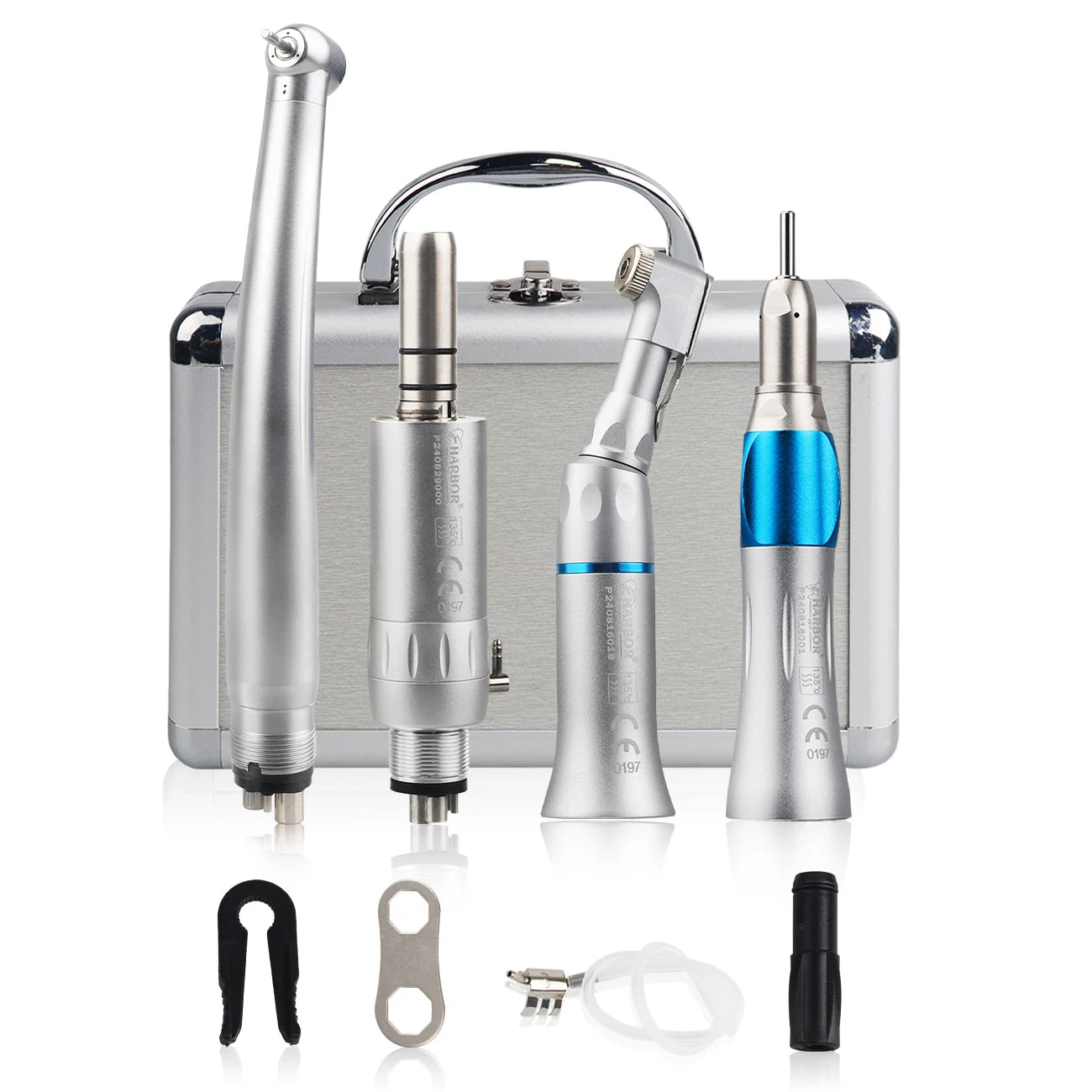 Kit de Pièces à Main Dentaires Haute et Basse Vitesse 4-en-1