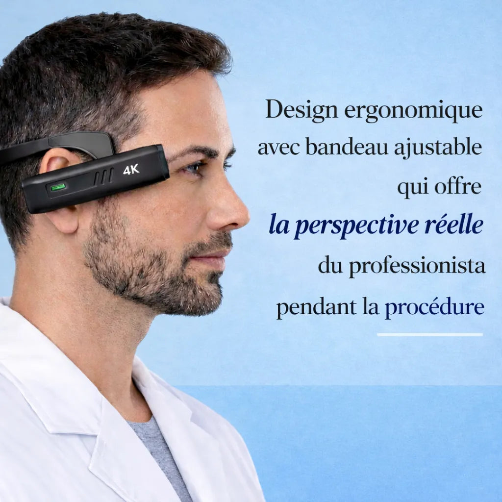 [locale:fr] Design ergonomique avec bandeau ajustable — perspective réelle du professionnel