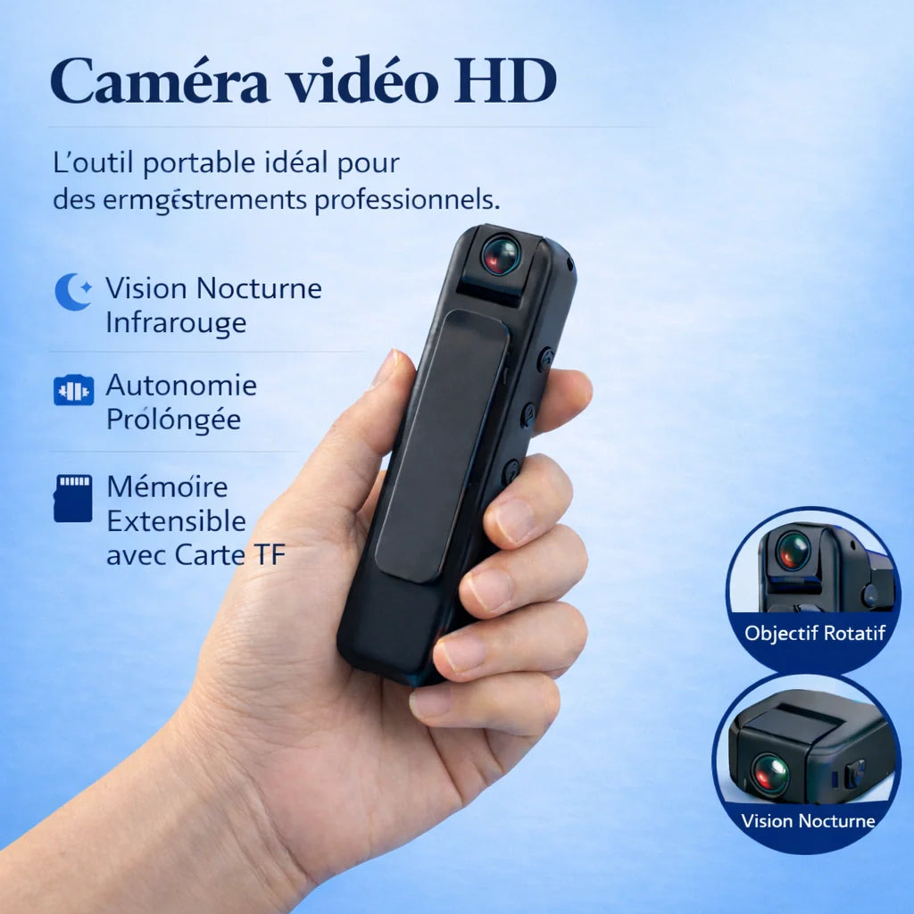 Caméra vidéo HD — l'outil portable idéal pour des enregistrements professionnels