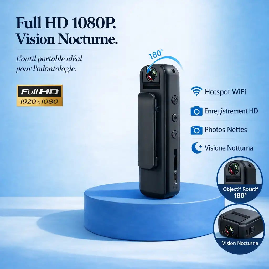 Full HD 1080P, vision nocturne — l'outil portable idéal pour l'odontologie