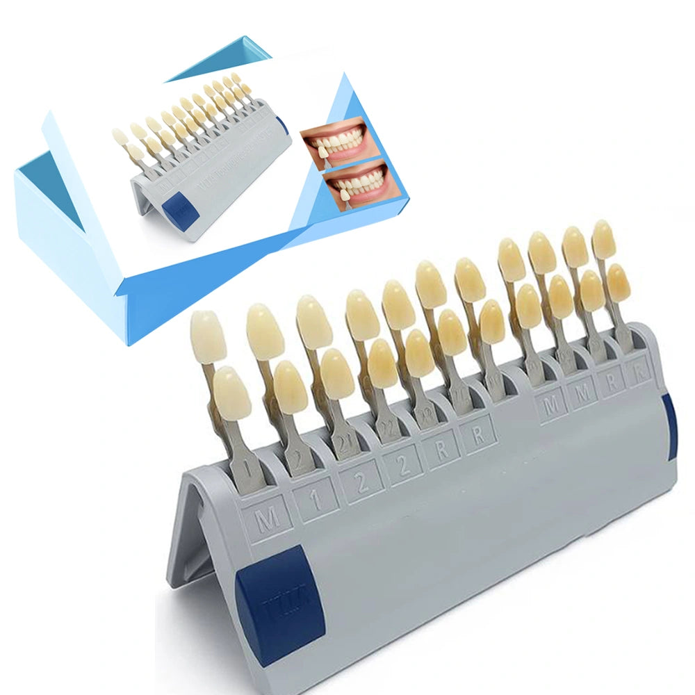 Guide de Teintes Dentaires – 16/29 Couleurs pour Évaluation du Blanchiment