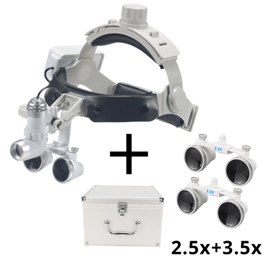 Kit Completo Lupa Pro Vision S con Lentes de 2.5x y 3.5x + Maletín de Metal - Madicaza